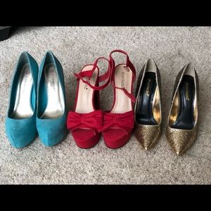 Lot of 3 pairs of JustFab and ShoeSazzle heels!